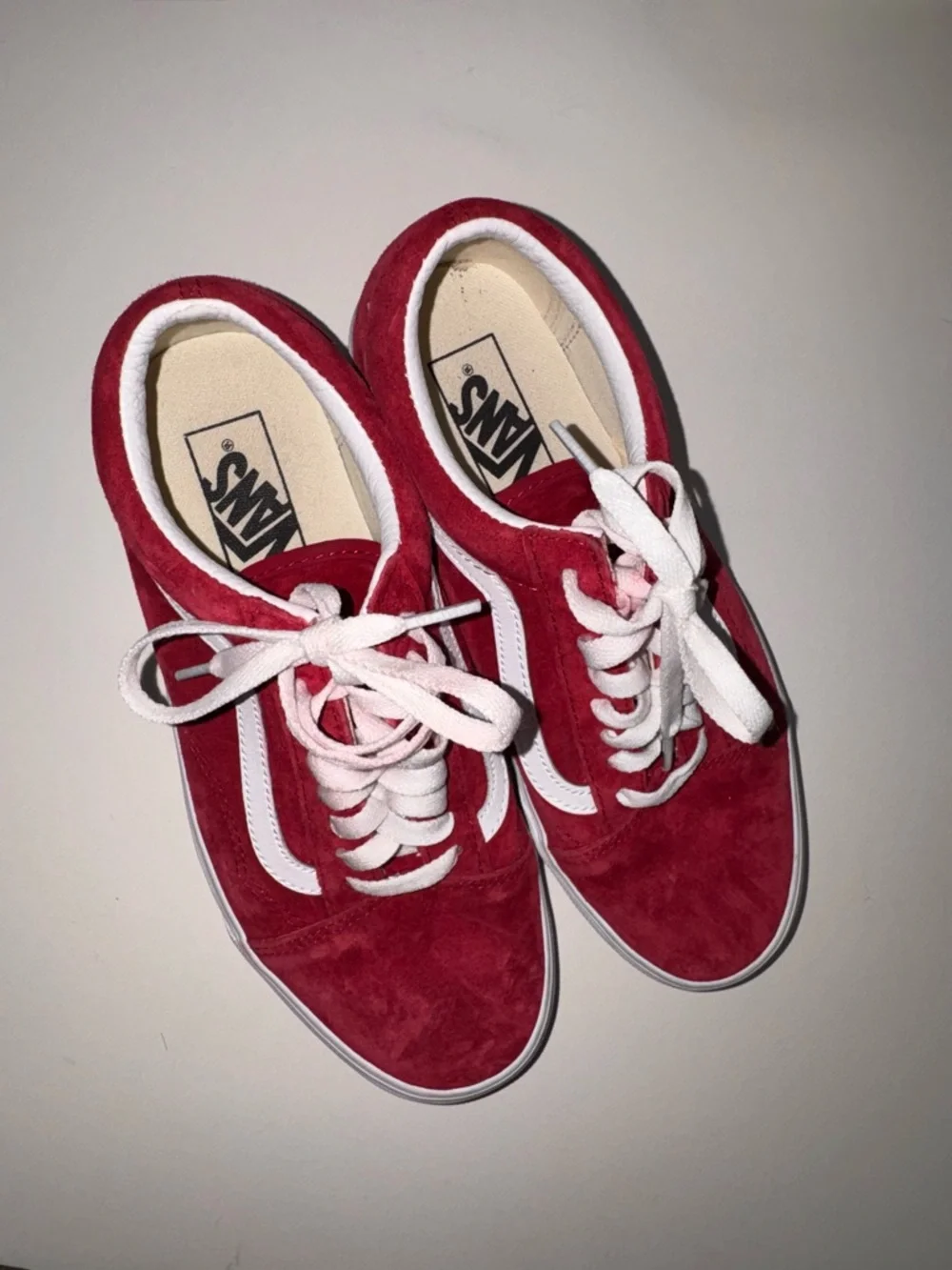 Vans Scooter Red Suede Old Skool Shoe - 8
